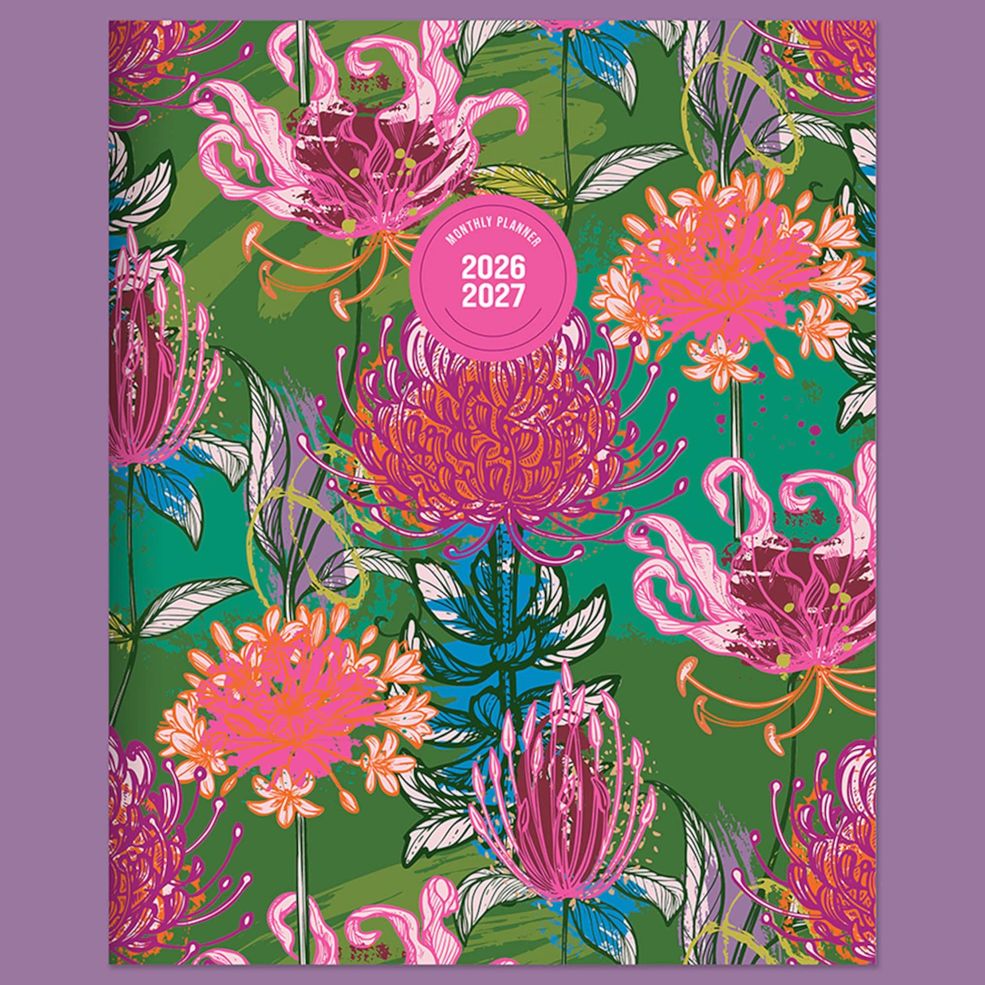 TF Publishing Medium 2026-27 Fully Floral Monthly Planner